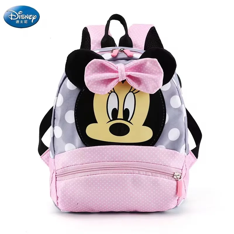 Disney Cartoon Backpack For Baby Boys Girls Minnie Mickey Mouse Children Lovely Schoolbag Kindergarten Schoolbag Kids Gift-animated-img