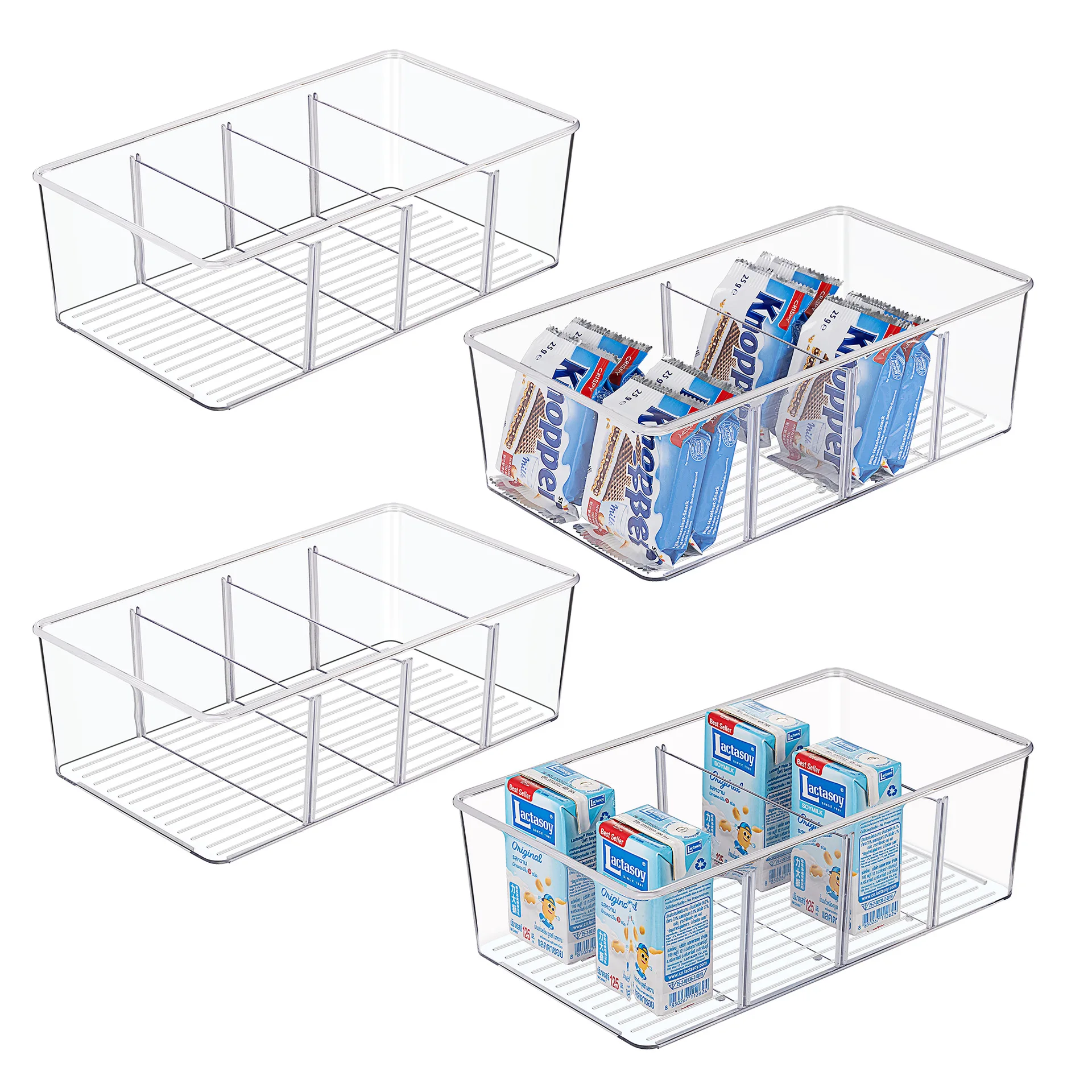 Food Storage Organization For PET Refrigerator Containers Pantry Organizer Transparent  Storage Box Kitchen Storage Spice Pouches