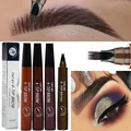 4 Splitted Head Eyebrow Pencil Long Last  Smudge Proof Waterproof Sweat Proof High Pigmented Easy Applying Liquid Eyebrow Pencil