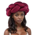 Hot Solid Color Sponge Big Twist Braided Headband Hair Bands for Women Hair Accessories Bandana preview-3