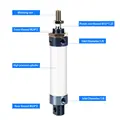 MAL Air Pneumatic Cylinders Double Compressed Air Cylinder Mini Bore 16/20/25/32/40mm Stroke 25-500mm Single Lever Customized preview-4