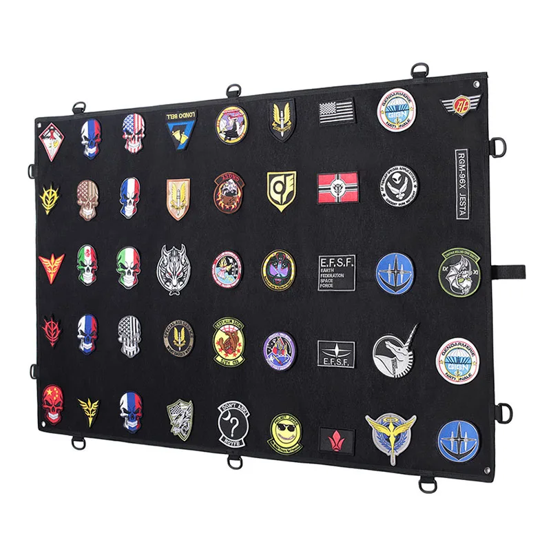 Tactical Patch Display Board Patch Holder Folding Mat for Military Army ID Foldable DIY Badge Paste Pad Patches Tool Organizer-animated-img