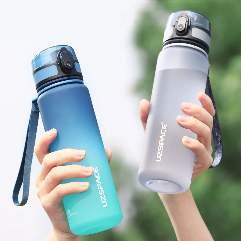 Hot Sale 500/1000ML Sports Water Bottle Shaker Outdoor Travel Portable Leakproof Drinkware Tritan Plastic Drink Bottle BPA Free-animated-img