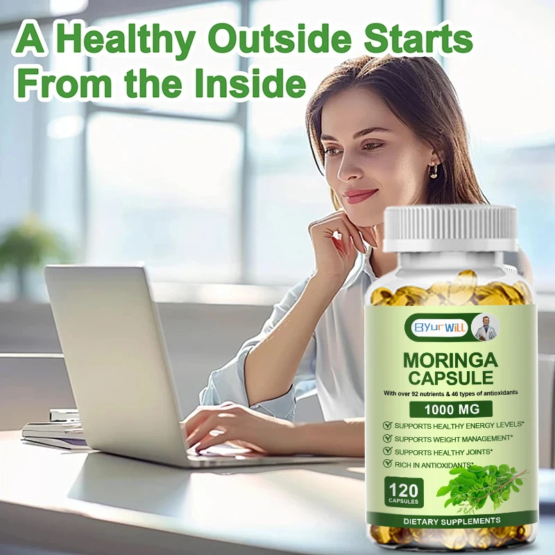 Oleifera Moringa Superfood Supplement to Improve Mood, Increase Energy, Boost Immune System, Rich in Antioxidants, Vegan-animated-img