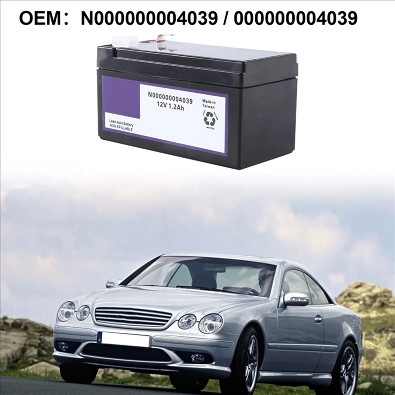 2X 000000004039 12V 1.2Ah Auxiliary Battery For Mercedes Benz CL ML R S-CLASS N000000004039 Replacement Accessories-animated-img