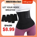 Waist Trainer Body Shaper Tummy Slimming Plus Size Wrap Waist Trimmer Belt Women Sweat Belly Snatch Bandage Compression Wrap