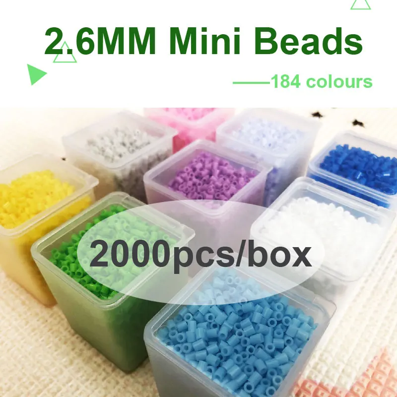 225colours #L Yantjouet 2.6mm Mini beads 2000pcs/box Hama Beads Perler Beads Easy to Store For Kids Iron Beads High Quality-animated-img