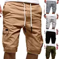 Casual Cargo Shorts  Pockets Summer Short Pants  Solid Color Multi Pockets Shorts preview-5