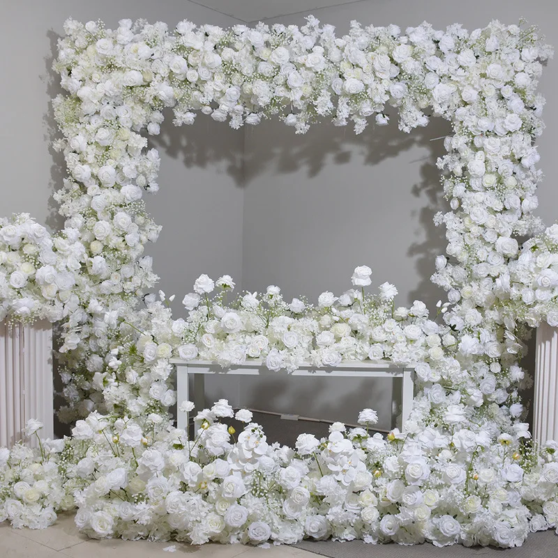 Wedding Props Artificial Fower Wedding Decoration Arch Arrangement Babybreath Rose Runner Flower Row Road Leading Flower Ball-animated-img