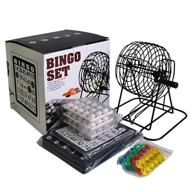 Bingo Game Wine Set Game Bar Table Party Table Game Bar Random Number Lottery Machine Table Entertainment Game-animated-img