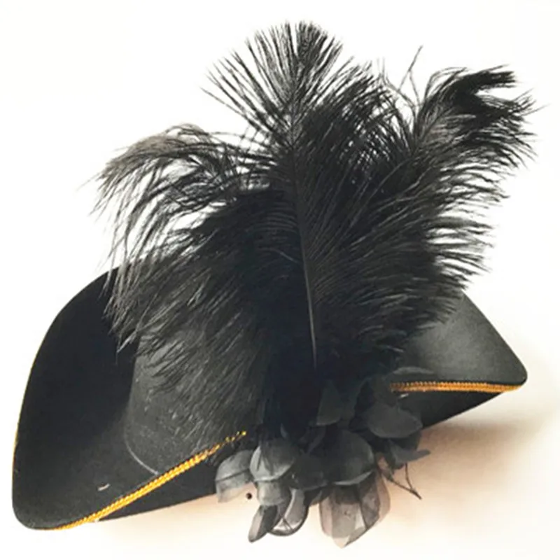 Feather Pirate Hat Adults Men Royal 