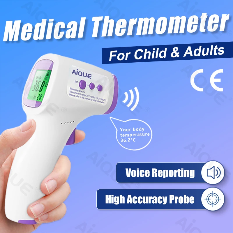 Rechargeable Forehead Thermometer Medical USB Termometrs Digital