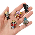 5 Pcs Cartoon Monkey D. Luffy Brooch Creative Tony Tony Chopper Enamel Pin Metal Badge Jewelry Backpack Accessories preview-1