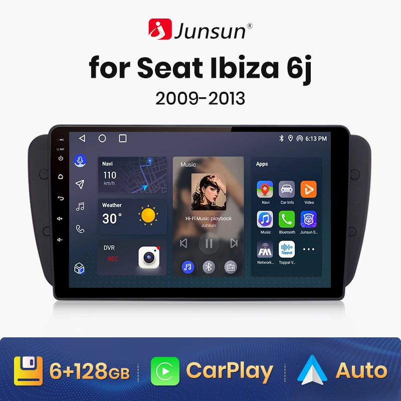 Купить Автомобильная электроника Junsun V1 AI Voice Wireless CarPlay