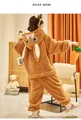 Unisex Men Women Animal Oneises Couple Pajamas One-piece Pyjamas Winter Coral Fleece Cartoon Homewear Large Size Hooded Jumpsuit preview-2