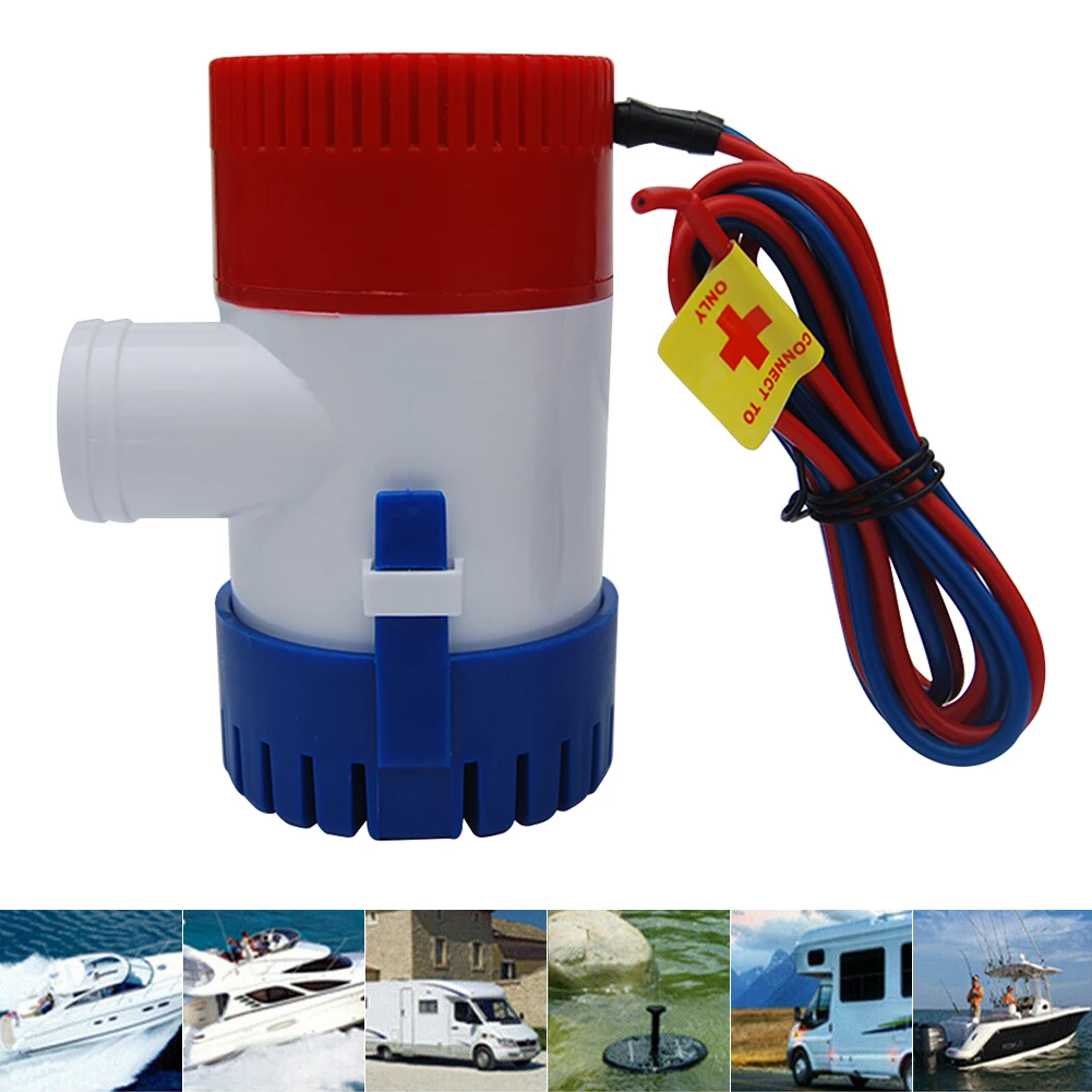 1100GPH 12V Electric Marine Submersible Bilge Sump Water Pump With Switch For Boat for Boat Automatic Control Switch Combination-animated-img