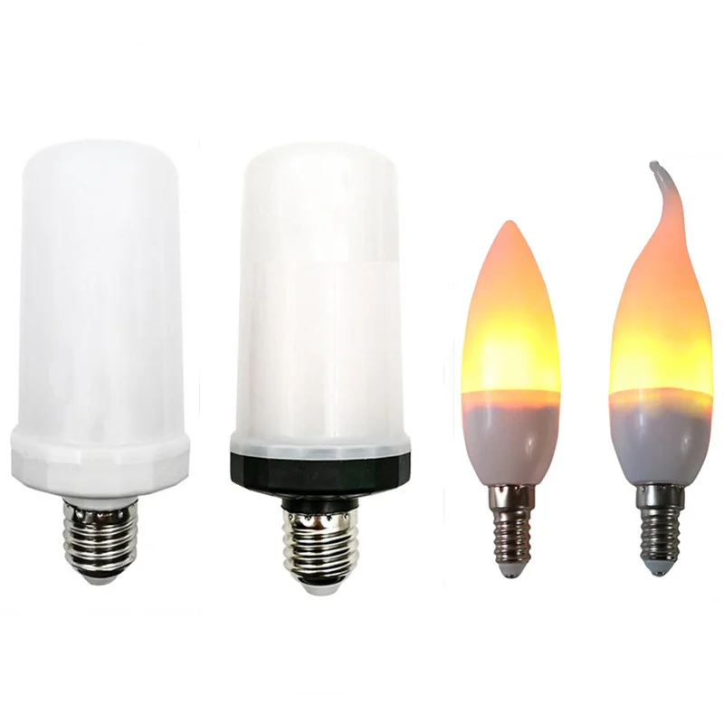 E27 Flame Lamps 9W 12W 85-265V 4 Modes 90/108LEDs Ampoule LED Flame Effect Light Bulb Flickering Emulation Fire Light dropship