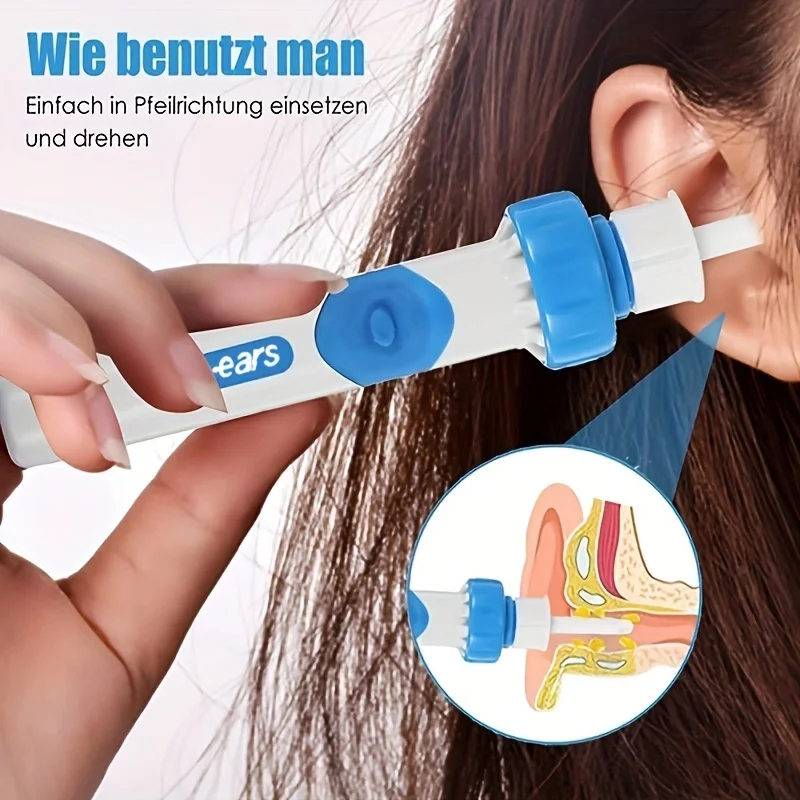 1 dispositivo di aspirazione dell'orecchio elettrico, detergente per orecchie a testa morbida