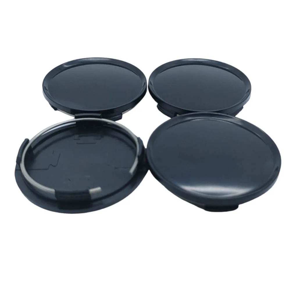 ABS Plastic 63mm Proof Stylish Wheel Hub Center Cap 4 Pcs Black/Silver Fits Various Models Wheels Tires Parts-animated-img