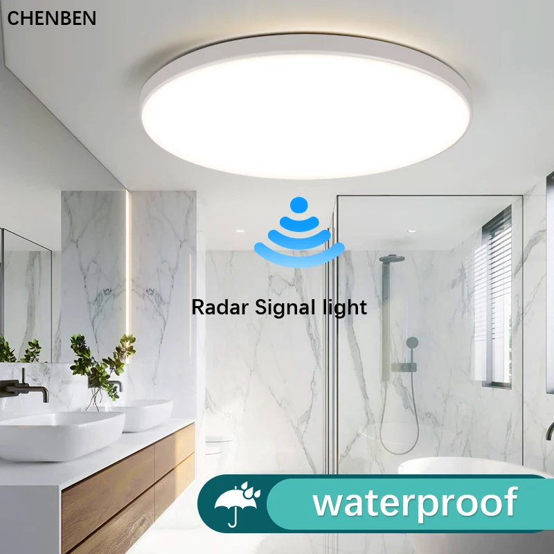 Bathroom LED Ceiling Light Auto Radar Motion Sensor Garage Attic Door Corridor TOP Lamp Human Induction Lighting Smart Ceiling-animated-img