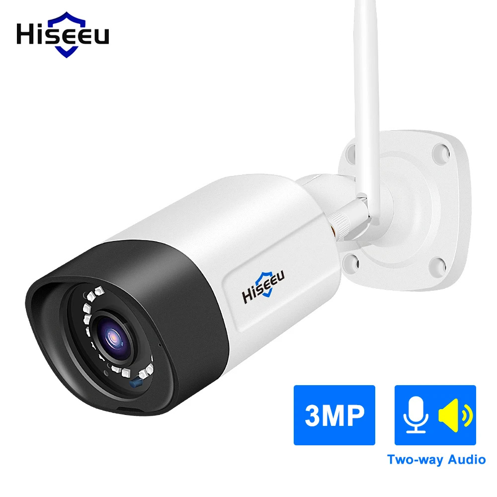 Hiseeu 3MP 5MP Wireless IP Camera Outdoor Waterproof CCTV WiFi Surveillance Security Camera P2P For Eseecloud Wireless System-animated-img