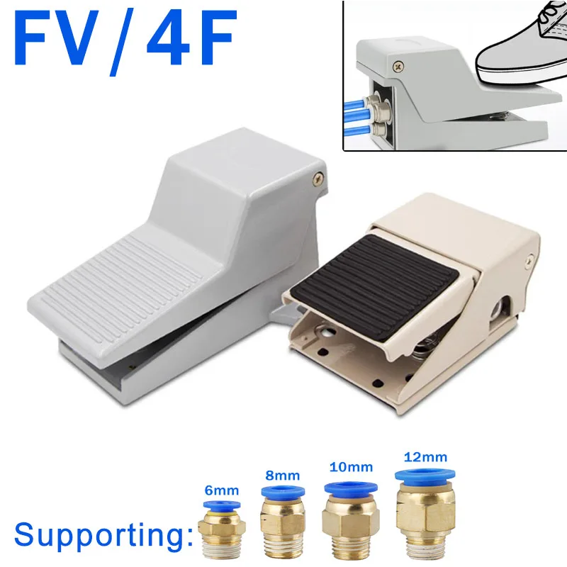 Pneumatic Foot Pedal Valve Cylnder Control 4F210-08L Switch FV320 FV 420 4F210-08G Ttwo Position Five Links-animated-img