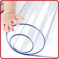 Clear Table ProtectorPlastic Table Cover Protector, Desk Protector Mat, Desk Pad Waterproof PVC   cover table preview-1