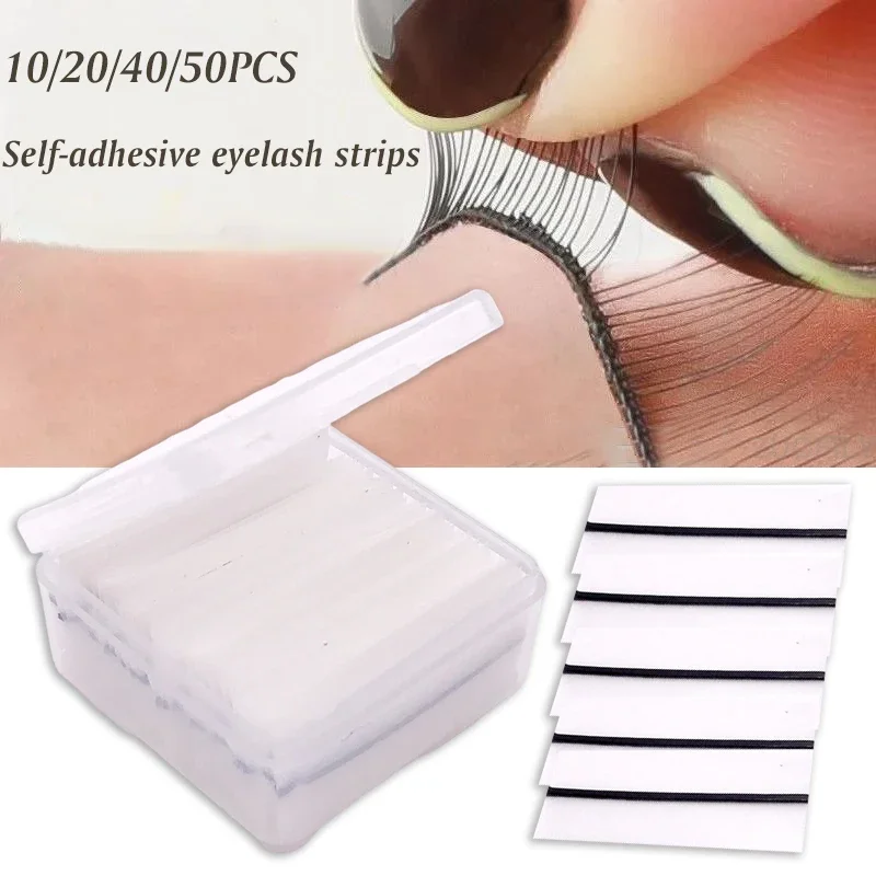 34 Pieces/Box Reusable Self-Adhesive Glue-Free Eyelash Glue Strip False Eyelashes Makeup Tools No Glue eyelashes Hypoallergenic-animated-img