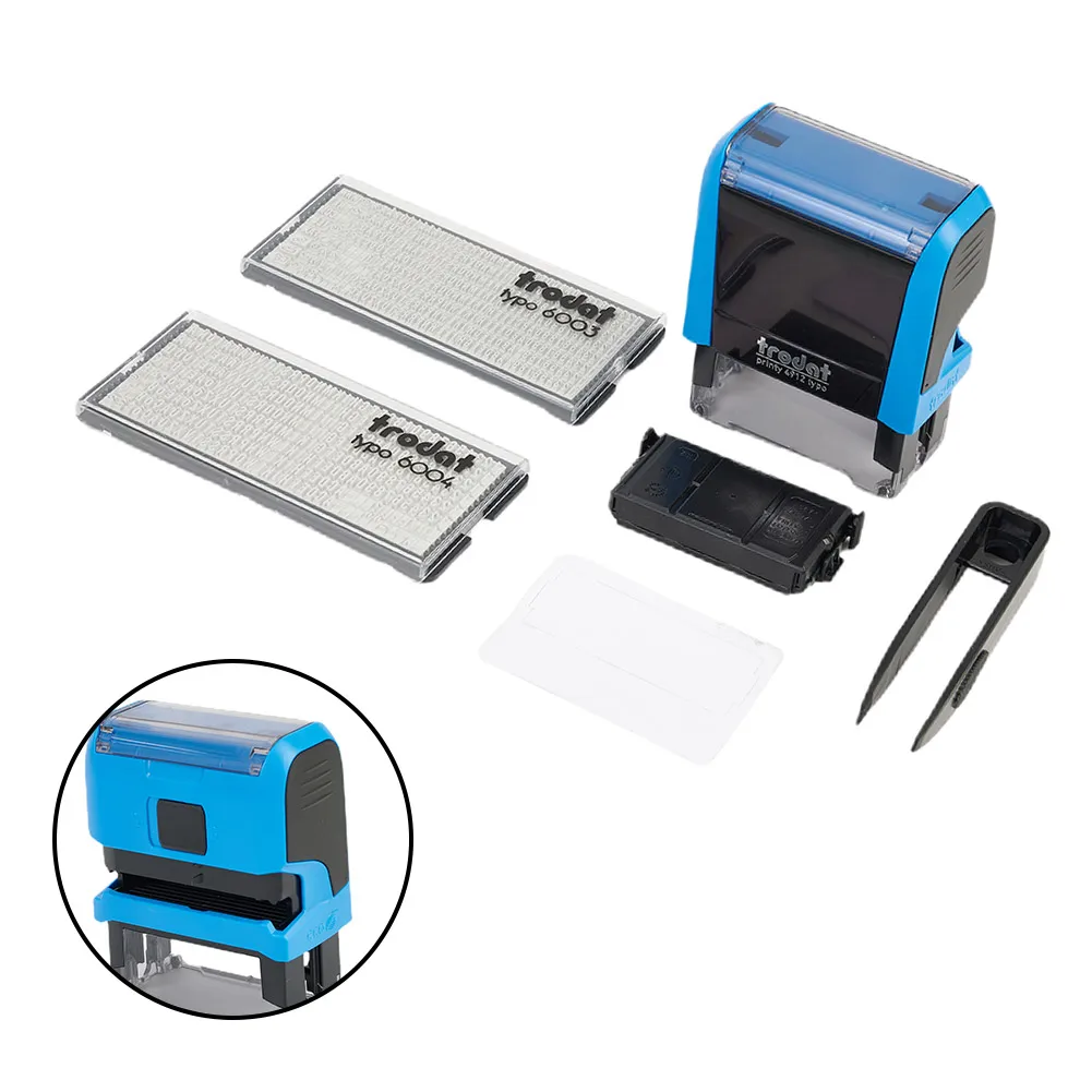 Rubber Stamp Kit DIY Personalized Customized Self-Inking Business Address Name