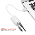 3D External USB Audio Sound Card Adapter 7.1 Virtual Channel With Cable Microphone 3.5mm Interface Sound Cards