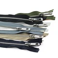 5#  35/45/55/65/75/85cm open-end auto lock platinum plating metal zipper use for clothes shoes pocket garment preview-4