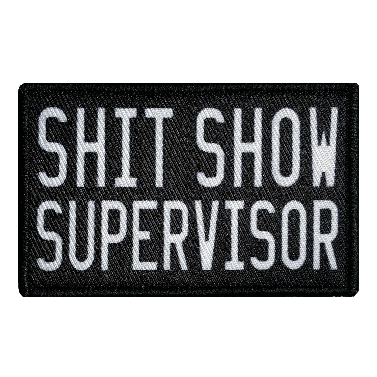 Shit show supervisor funny patch 2" x3" inch morale patch hook and loop backing preview-2