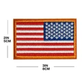 6 PCS USA American Flag Patches, Regular & Reverse, Hook & Loop for Backpacks, Caps, Jackets, 3x2 Inches preview-2