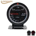 Car Meter With Sensor 60MM Car Turbo Boost Gauge Red & White Lighting BAR Type Black Face Car Gauge