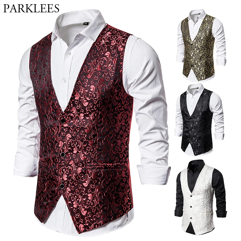 red vest mens suit