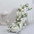 Artificial Flower Runner Wedding Decoration Floral Backdrop Arrangement Party Props Table Flower Runner Event Party Floral Decor preview-1