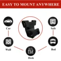 Magnetic Gun Mount with Safety Trigger Guard Protection, Gun Magnet Mount Holster Gun Holder Rack for Pistol Handgun preview-3