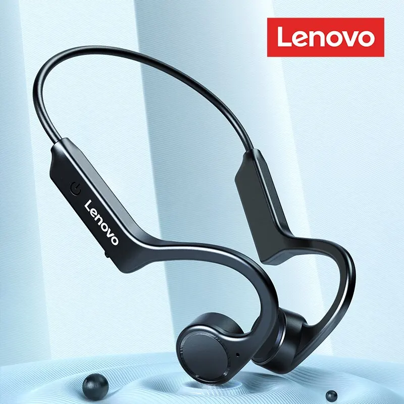 Lenovo X4 Bone Conduction Bluetooth Headphone Sports Earphone Waterproof Wireless Headset with Mic Ear Hook TWS Bass Hifi Stereo-animated-img