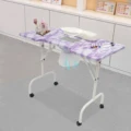 Foldable Manicure Table Nail Studio Table with Dust Extraction 95 x 48 x 72.5 cm Portable Nail Table Manicure Table preview-4