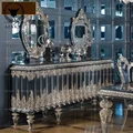 European style solid wood carved dining side cabinet porch  villa palace luxury living room lockers tea preview-2