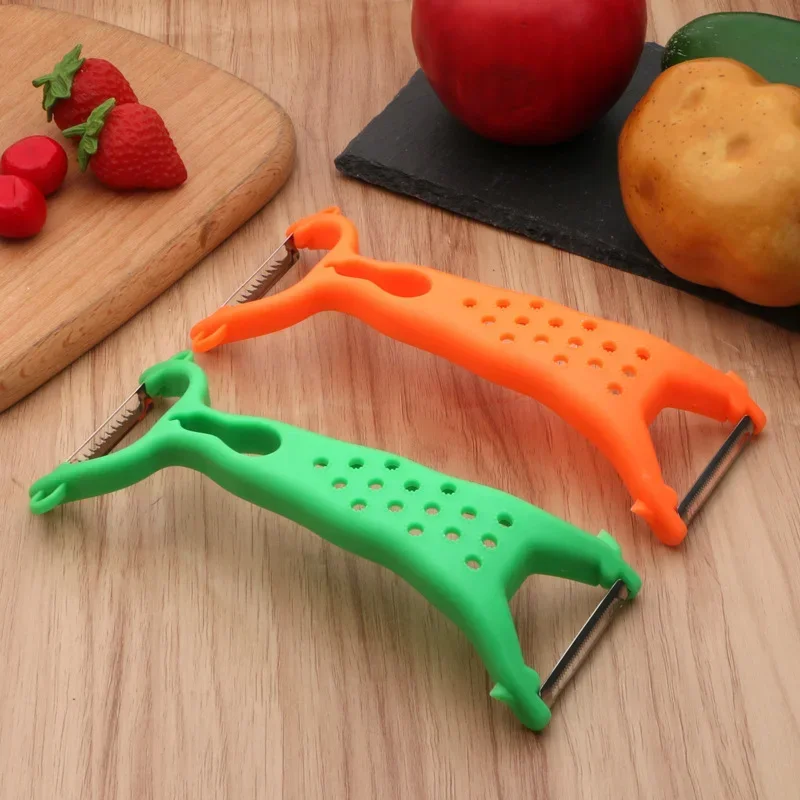 Practical Kitchen Tools Multifunctional Peeler Vegetables Fruit Cutter Cucumber Carrot Potato Double Head Peelers Slicer Knife-animated-img