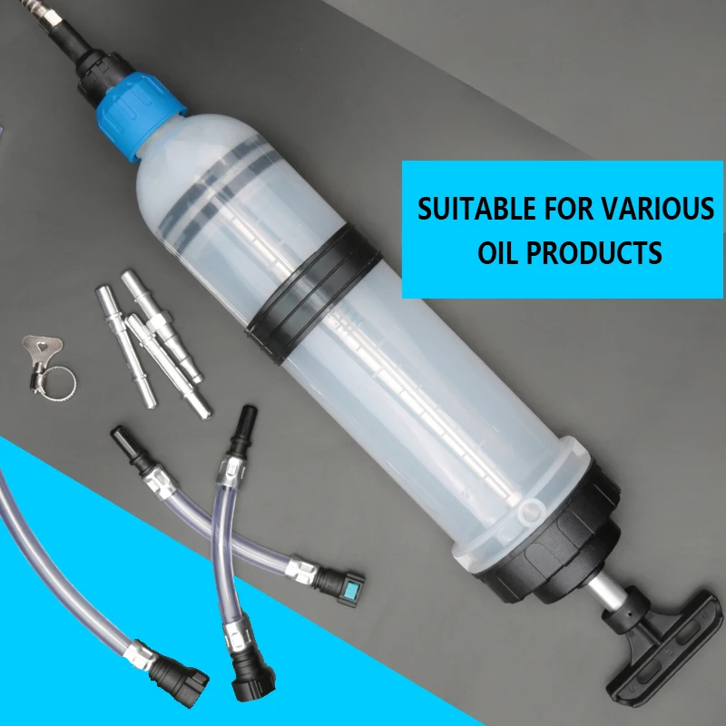 Fuel Air Pump Filling Syringe Transfer,Automotive Fuel Extraction Hand Pump Dispenser Universal Car Oil Fluid Extractor-animated-img