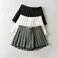2024 New Sexy Women Pleated Skirts High Waist Summer Vintage Mini Skirts Korean Tennis Student White Designed Dance Skirt