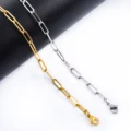 1 Piece Simple Fashion Paperclip Chain Bracelet Stainless Steel Punk Women's Men's Christmas Gift preview-2