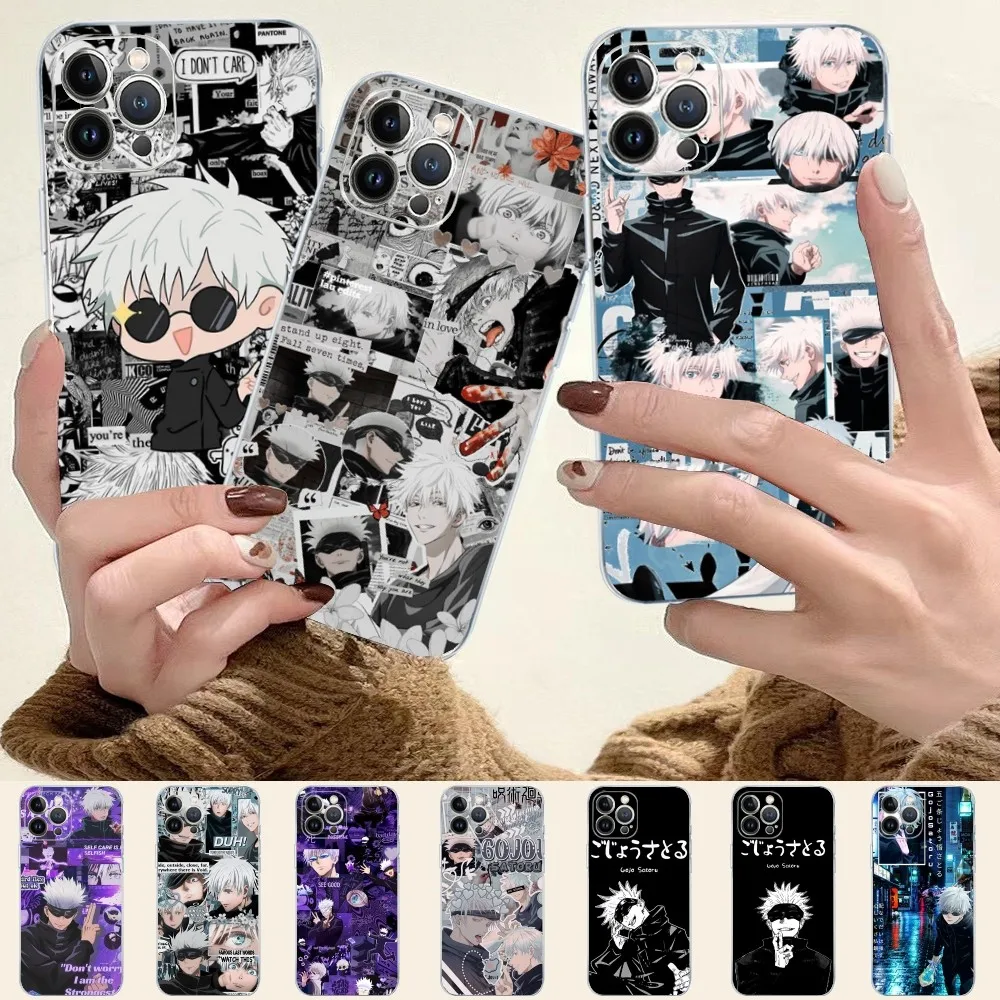 Αγορά AliExpress  Anime Jujutsu Kaisen Gojo Satoru Phone Case For iPhone  15 14 11 12 13 Mini Pro XS Max Cover 6 7 8 Plus X XR SE 2020 Funda Shell