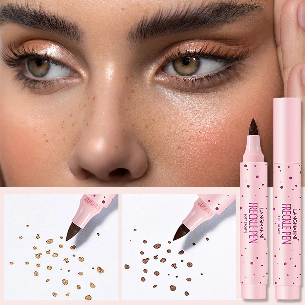 1PC Natural Fake Freckles Pen Waterproof Face Brown Eyeliner Dot Spot Pen Makeup Waterproof Dot Spot Pen Pretend Makeup Tool-animated-img