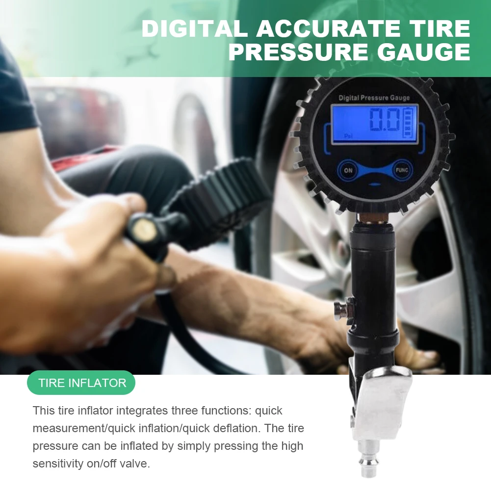 Digital Lcd Display Inflation Monitoring Manometer Car Eu Tire Air