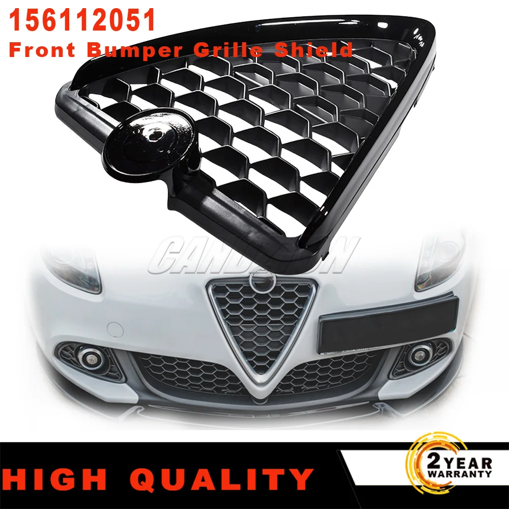 156112051 Black Front Bumper Grille Shield Honeycomb Mesh Grill Air Intake RADIATOR GRILL For Alfa Romeo Giulietta 2010 2016-animated-img