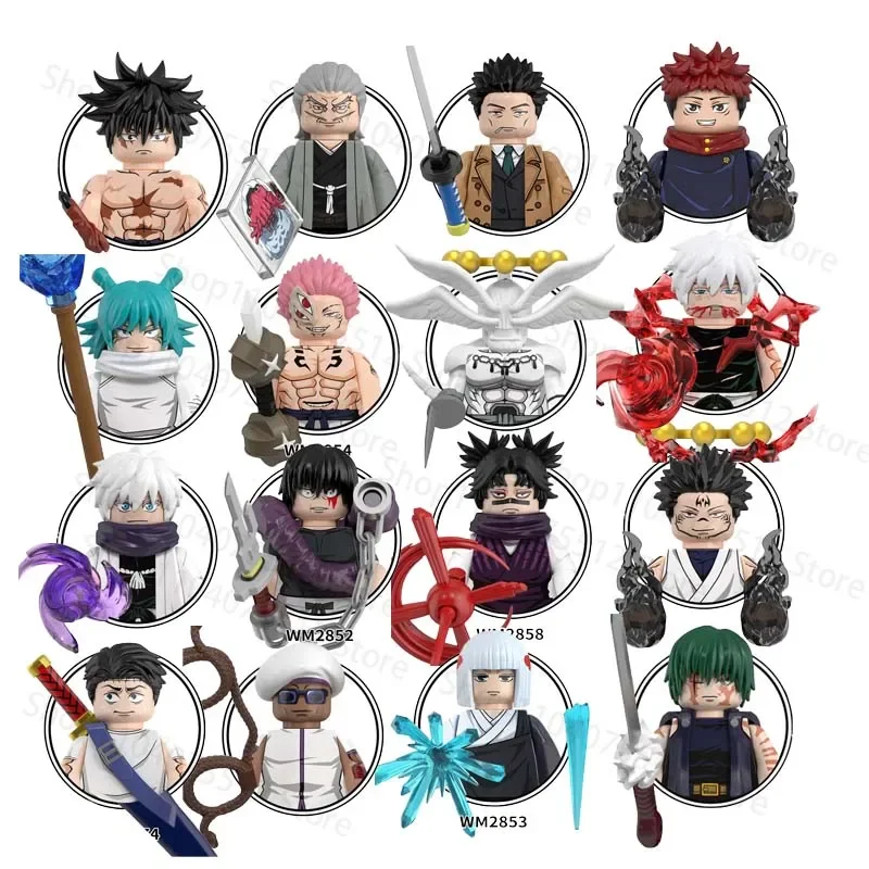 WM6202 WM6200 Jujutsu Kaisen Bricks Gojo Yuta Compatible Action Figures Puzzle Cartoon Model Building Block Toys Birthday Gifts-animated-img