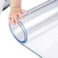 Clear Table ProtectorPlastic Table Cover Protector, Desk Protector Mat, Desk Pad Waterproof PVC Table Protecto preview-2